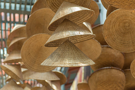 越南的草帽或锥形越南帽图片