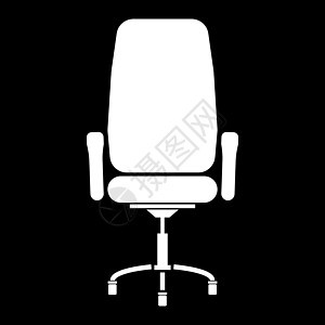 办公桌图标装饰商业风格办公室手臂家具白色织物车轮工作背景图片