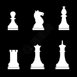 象棋块图标成功桌游棋子游戏国王女王战略典当比赛城堡图片