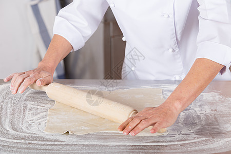 烘烤机面粉糕点蛋糕状物擀面杖面包蛋糕店木头酥皮粉扑食物图片
