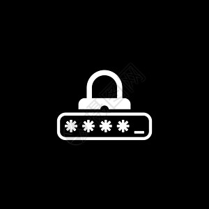 密码保护图标 平面设计界面网站体验互联网警告成员入口插图安全挂锁图片