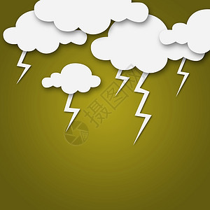 天气卡通插图风暴艺术预报黄色框架环境季节气氛广告牌图片