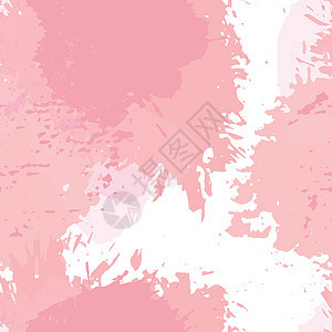 抽象水彩粉红色斑点背景 飞溅纹理背景 时尚柔和的颜色 矢量图图片