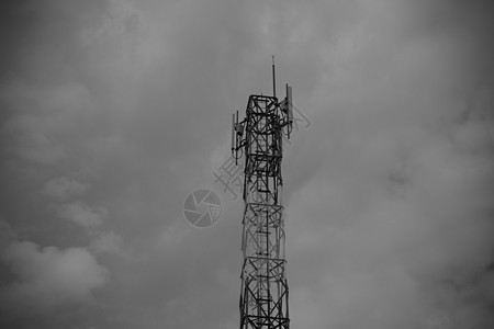 高信号塔桅杆频率天空卫星全球电话蓝色微波网络海浪背景图片