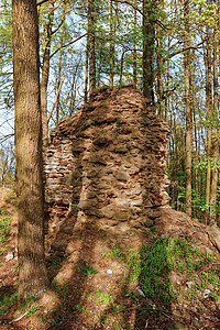 旧废墟树木石头地标建筑堡垒历史岩石寺庙旅游城堡图片