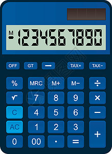 计算器由蓝色塑料制成图片