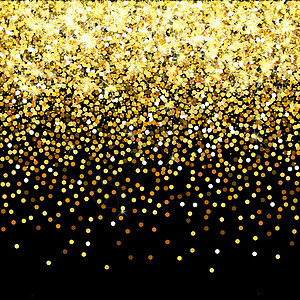 落在黑色背景上的金色颗粒 散落的金色纸屑 丰富的奢华时尚背景 闪亮的金色 金色圆点亮片微光火花强光宝石闪光卡片琥珀色辉光粒子图片