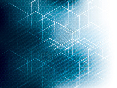 六角抽象科技蓝色背景墙纸科学网络创新商业技术插图互联网图片