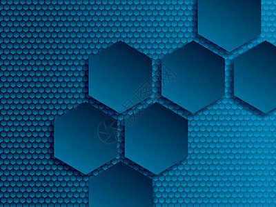 六边形抽象背景横幅墙纸白色科学艺术网络技术创造力蓝色插图图片