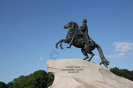 铜骑士 彼得一世圣彼得堡沙皇的纪念碑会议青铜骑士旅游广场天空骑士铜王名声建筑学石头图片