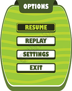 游戏资产菜单层视频游戏图标标志符号 vecto菜单艺术矢量按钮电子游戏卡通片背景图片