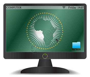 非洲联盟计算机屏幕与按键连线图片