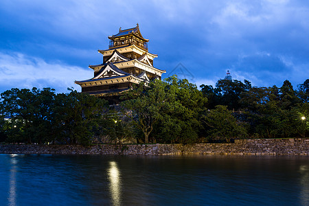 日本广岛堡垒历史天空旅行公园城市地标吸引力历史性文化皇帝图片