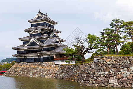 传统松本城堡历史文化武士旅行建筑学游客护城河地标天空皇帝图片