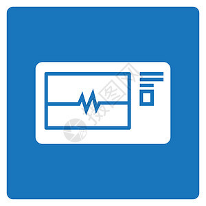 平面彩色心电图图标卡通片医疗背景图片