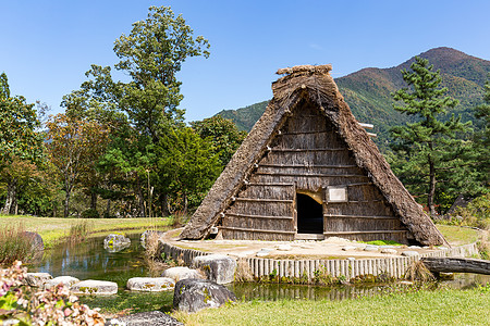 Shirakawago村旅行地标季节历史历史性房子太阳文化建筑学建筑图片