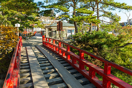 松岛的日本红桥图片