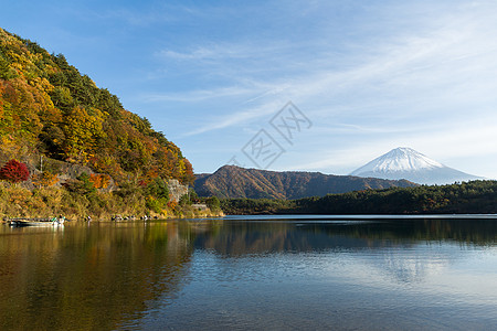 Saiko湖和藤井山图片