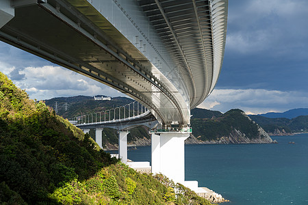 鸣人桥底地标天空交通吸引力大桥海峡游客涡流蓝色漩涡图片