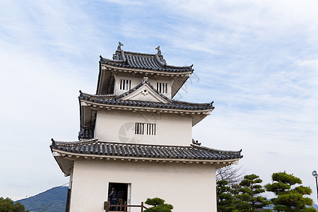 日本城堡晴天建筑学蓝色观光天空旅行旅游历史性地标传统图片