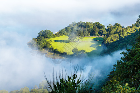 从附近的惊喜视图查看风景国家公园蓝色山脉天空农村全景丘陵英语图片