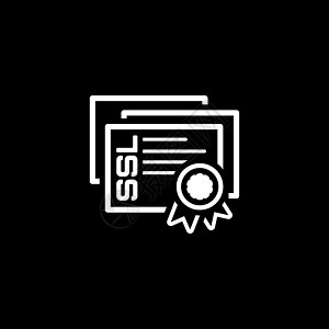 SSL 证书图标 平面设计徽章体验荣誉用户质量界面文档插图标签丝带图片