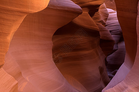 下羚羊峡谷地质学砂岩橙子阴影红色侵蚀岩石条纹格式石头图片