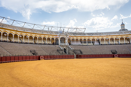 塞维利亚 西班牙 欧洲的斗牛场访客腱子斗牛比赛会场容量观众旅行广场考勤图片