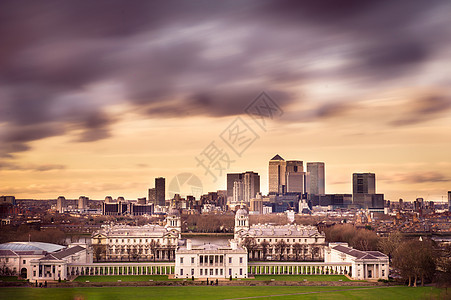 从英国英格兰伦敦格林威治山 城市景色首都爬坡景观蓝色王国地标时间教育柱廊历史图片