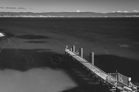 塔斯马尼亚州科尔斯湾Freycinet码头假期海洋海湾支撑平台海滩场景图片