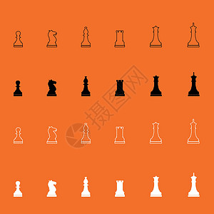 象棋块图标白色棋子游戏女王主教艺术黑色典当战略比赛图片