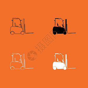 电子装载器图标工业送货盒子库存白色商业卡车纸板货物装载机图片