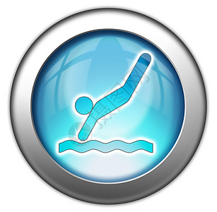 图标 按钮 像形图潜水竞赛文字插图水池运动象形指示牌海滩潜水员平台图片