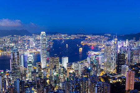 香港市之夜景观文化码头旅行天空天际商业日落办公室旅游图片