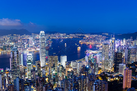 香港市之夜景观文化码头旅行天空天际商业日落办公室旅游图片