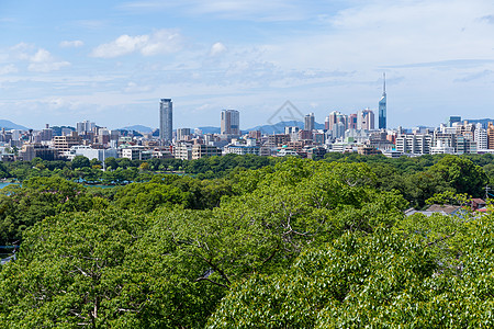 福冈市风景游客天空地标建筑商业观光摩天大楼景观花园建筑学图片