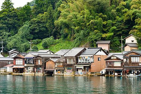 京都的Inecho地标木头建筑海景地区探戈房子村庄住宅建筑学图片