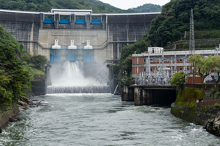 混凝土大坝植物水电建筑天际贮存水库森林建筑学力量车站图片