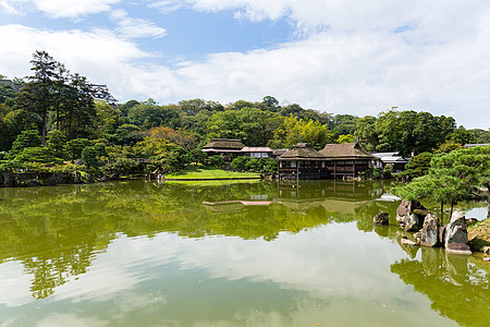 希孔城堡历史观光反射天空宝藏旅行石头彦根旅游池塘图片