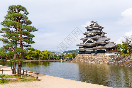 传统的日本松本城堡松本堡城市天空文化建筑学护城河城堡旅游国家观光皇帝图片