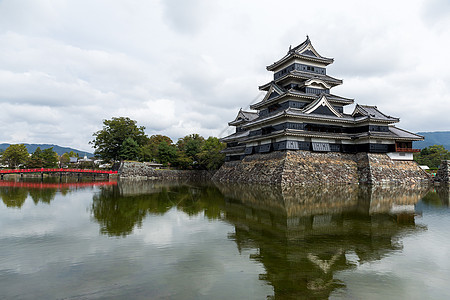 松本城堡观光建筑防御旅行寺庙皇帝历史武士护城河遗产图片