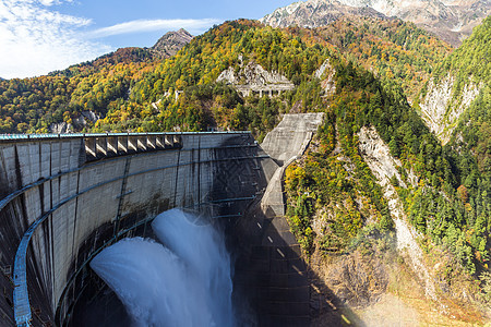 日本Kurobe大坝高山释放彩虹立山风景旅行国家旅游黑部路线图片