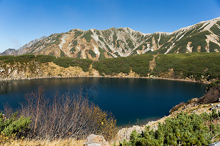 御池庭阿尔卑斯山日本路线高清图片