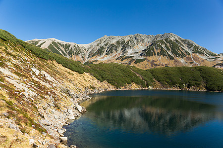 泰山山山上美丽的池塘高山高原远足路线吸引力高地立山游客爬坡森林图片