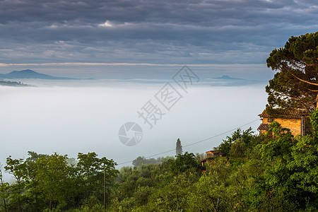 VAL D'ORCIA 托斯卡纳/意大利-5 月 22 日 Val d'Orcia Tu 的农田图片