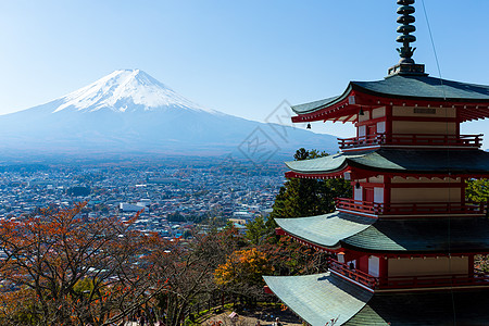 秋天 富士山和丘雷托帕塔图片