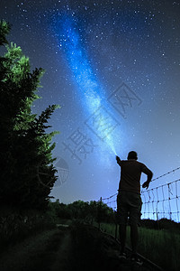 意大利撒丁岛天空中的银河旅游星座天文学岩石科学爬坡星云旅行蓝色星系图片