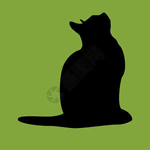 猫集合剪影插图绘画黑色猫科动物艺术小猫草图夹子宠物卡通片图片
