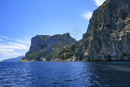 意大利撒丁岛沿岸意大利岩石支撑热带天堂海滩海景石头海岸场景风景图片