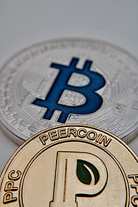 Bitcoin 硬币加密货币风险金融投资交换现金数字费用商业叶币贸易背景图片
